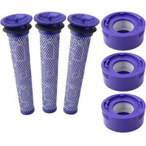 3-piece filter kit compatible with Dyson V7 (SV11, SV37) and Dyson V8 (SV10, SV25, SV55-A) vacuum cleaners