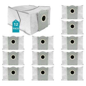 12-Pack Dust Bags Compatible with Ecovacs Deebot X8, T50, T50 MAX, N50 & T80 Robot Vacuum Cleaners