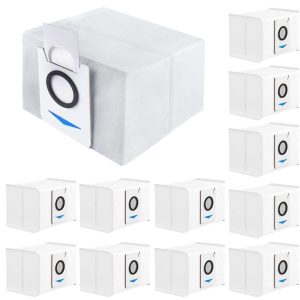 12-Pack Dust Bags Compatible with Ecovacs Deebot X1 Omni, X1 Plus, X1 Turbo, T20 Omni, T20e Omni & T10 Plus Robot Vacuum Cleaners