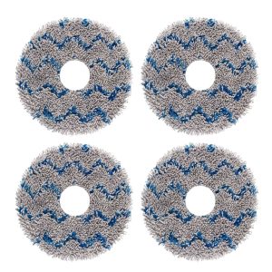 4-Pack Replacement Mop Pads for Ecovacs Deebot X1, X2 & T20 Series Robot Vacuum Cleaners