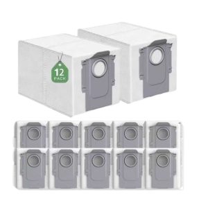 12 Replacement Dust Bags for Roborock S8 MaxV Ultra, S8 Max Ultra, Qrevo & Saros Series Robot Vacuums