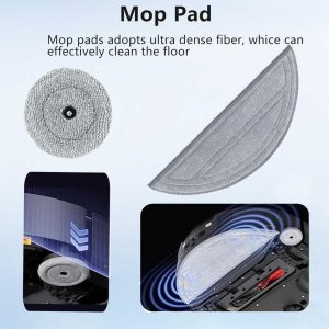 Alternative view of 8 Pack Replacement Mopping Pads for Roborock Saros 10 Robot Vacuum Cleaners