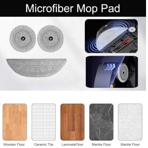 Alternative view of Replacement Mop Set for Roborock Saros 10 Robot Vacuum Cleaner