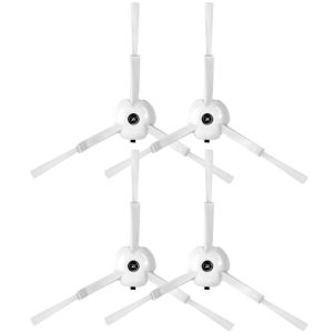 4-Pack White Side Brush Replacements for Roborock S8, S7, S6, S5, Q5, Q7, Q8 & Qrevo Series Robot Vacuums