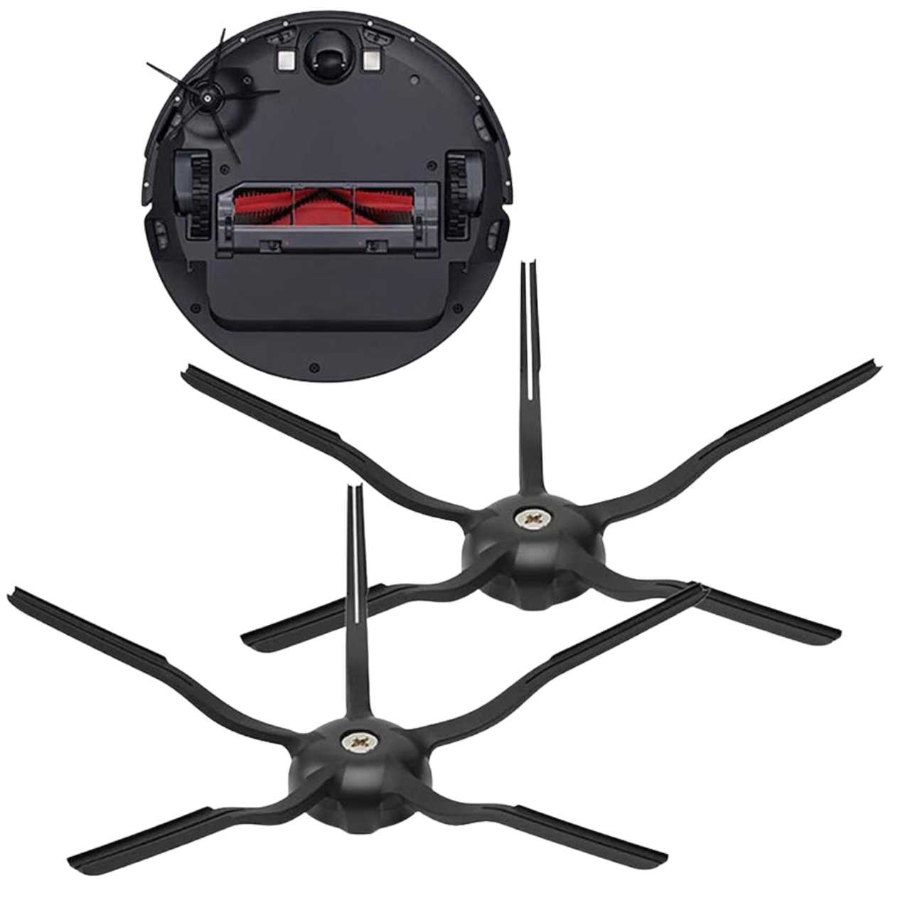 2-Pack 5-Arm Silicone Side Brush Replacements for Roborock S7, S6, S5, E35, E20 & Mi Series Robot Vacuums - Image 5